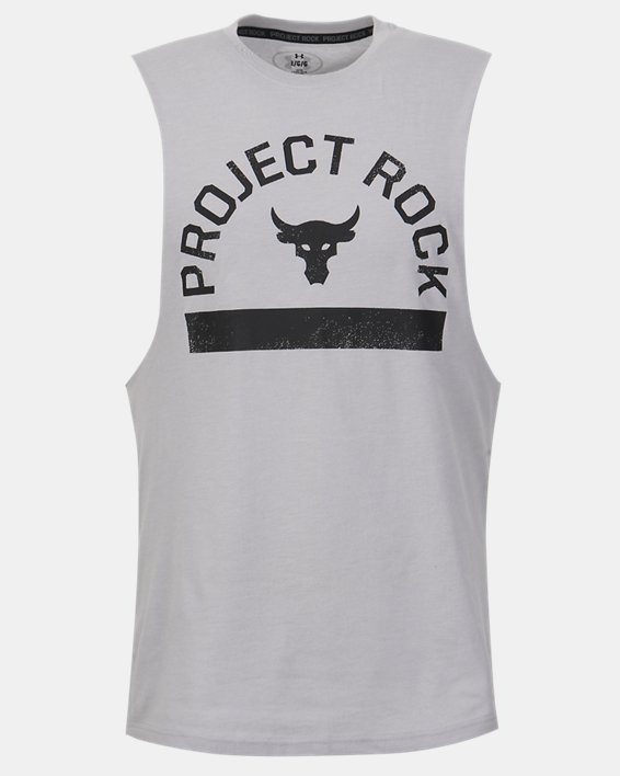 Men's Project Rock Payoff Graphic Sleeveless in Gray image number 2